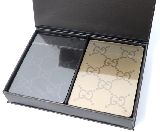 GUCCI 2 Deck Playing Cards Game Authe Classic Interlocking GG Logo Sealed w/ Box