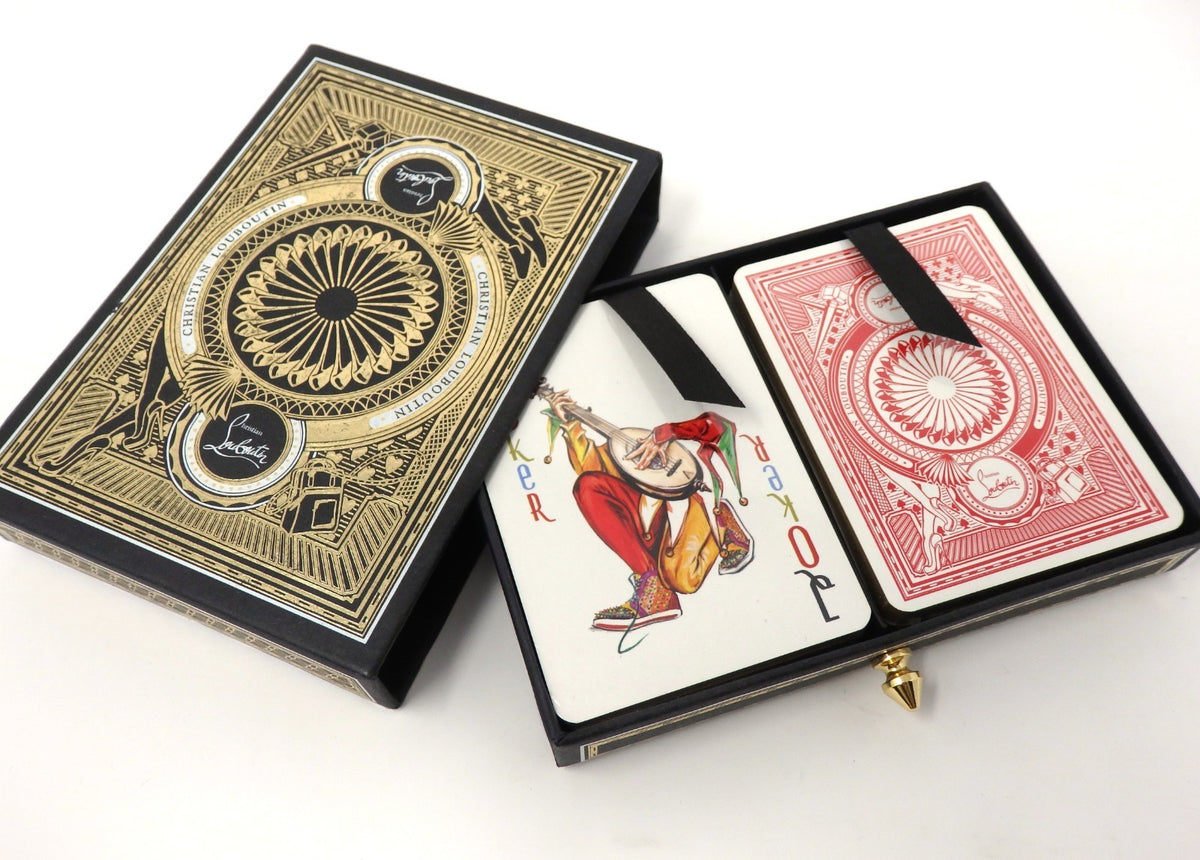 Christian Louboutin 2 Deck of Playing Cards Poker Game Sealed Luxury Box Gitt