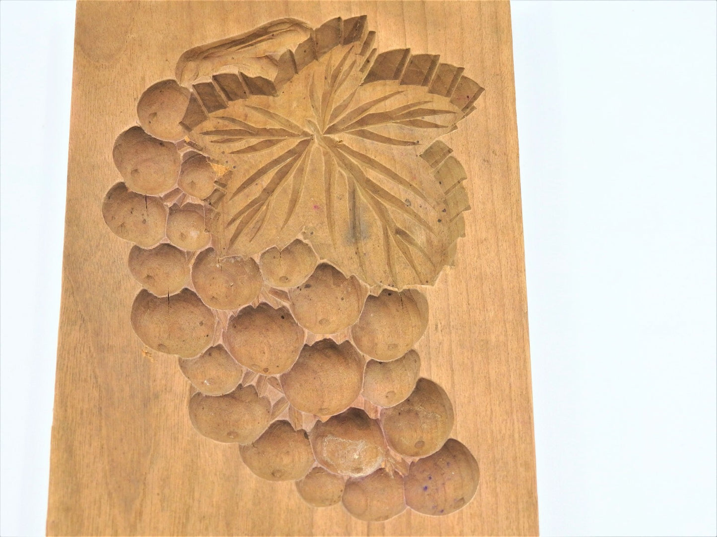 WAGASHI Kashigata Japanese Sweets Wooden Mold Grape Vintage Pastry Cake Rare #1