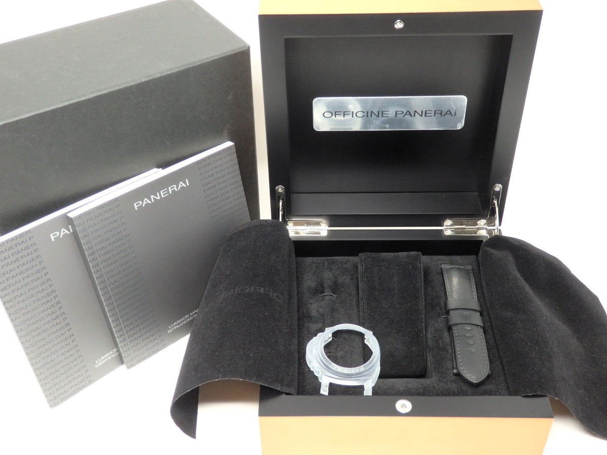 OFFICINE PANERAI Watch Box Case Storage Wood Empty Genuine Belt Booklets Bezel