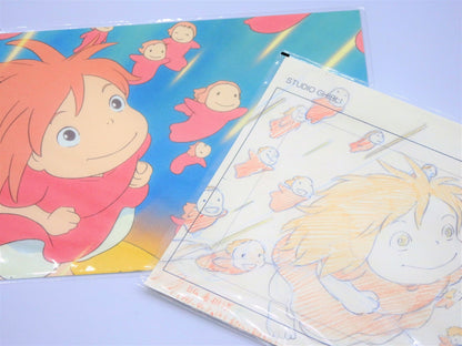 Studio Ghibli PONYO W/ Postcard Original Picture Art Cel Layout Exhibition Mint
