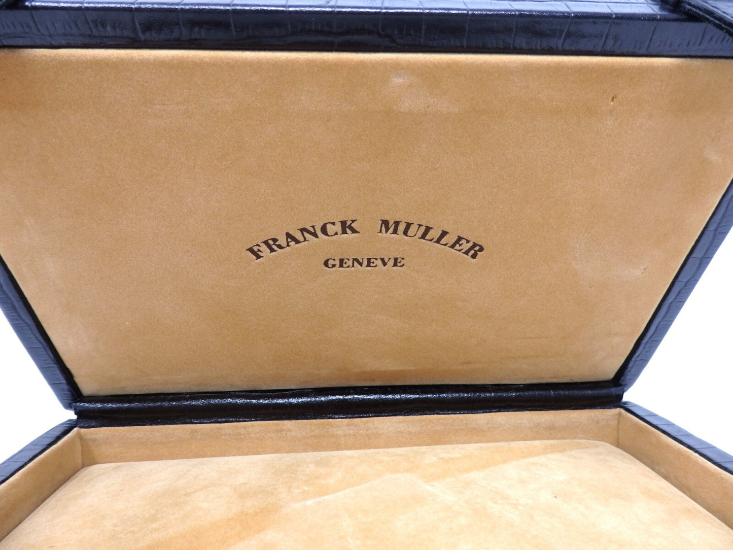Franck Muller Empty Watch Storage Box Crocodile Embossed w/ Certificate Case