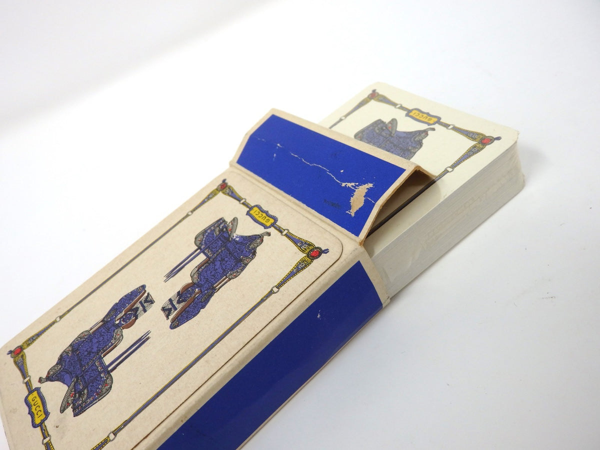 GUCCI Playing Cards 1deck Vintage Game Authentic Classic Horse saddle SEALED BOX