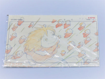 Studio Ghibli PONYO W/ Postcard Original Picture Art Cel Layout Exhibition Mint