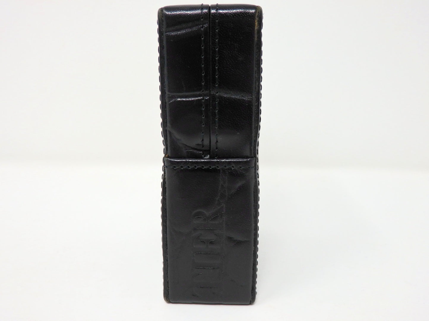 Jean Paul Gaultier Cigarette Case Black Croc Embossed Leather w/ Box Pouch RARE!