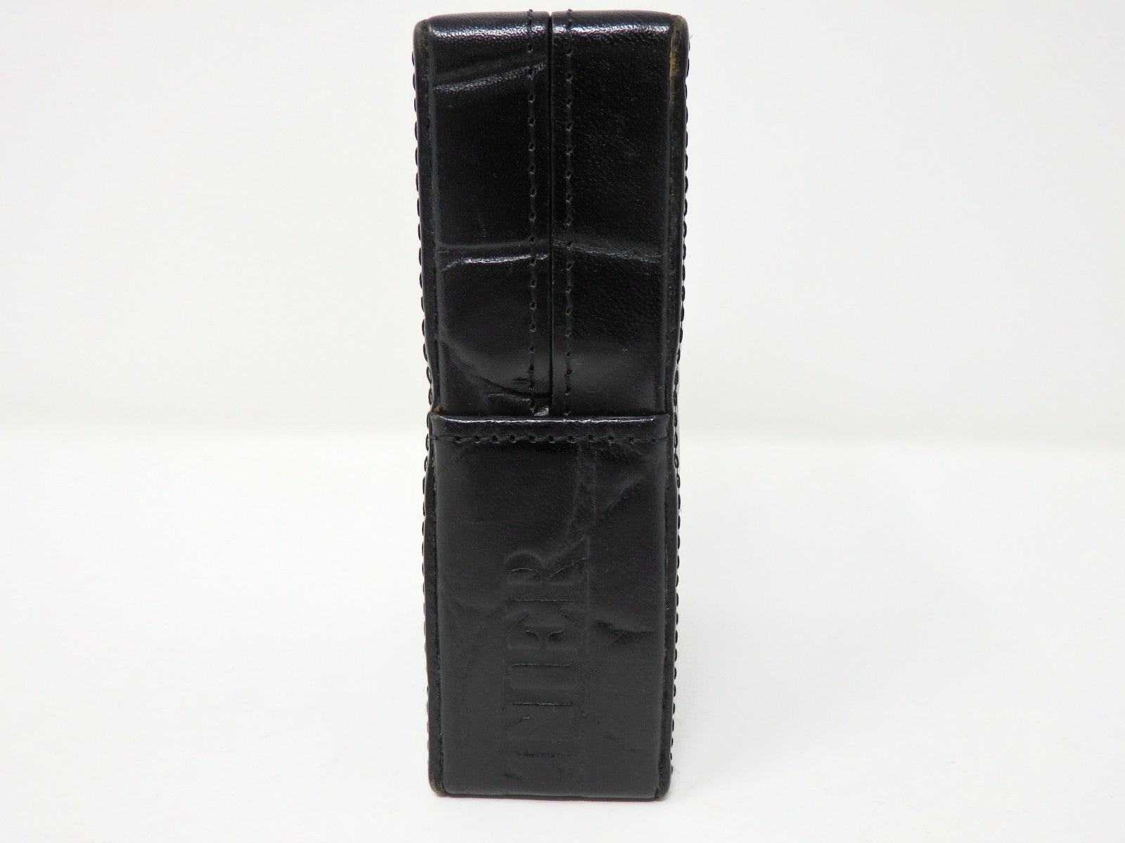 Jean Paul Gaultier Cigarette Case Black Croc Embossed Leather w/ Box Pouch RARE!