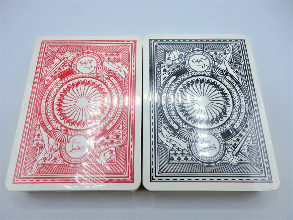 Christian Louboutin 2 Deck of Playing Cards Poker Game Sealed Luxury Box Gitt