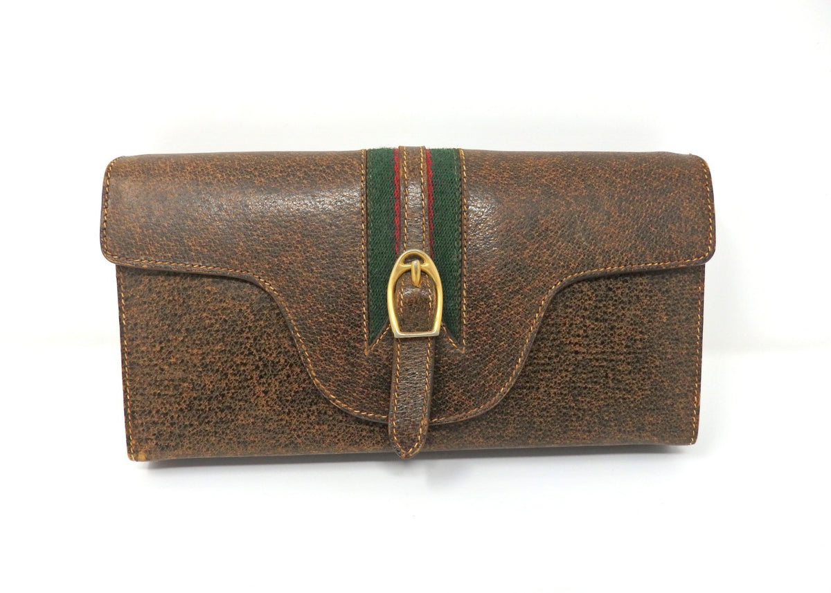 OLD GUCCI Sherry Line Vintage Leather Case 3 Decks Playing Cards & Score Rare