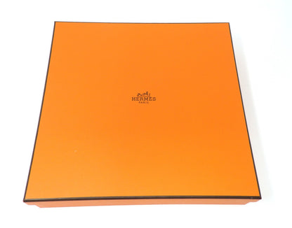 HERMES H Deco Porcelain Plate Black 21.5cm Tableware Dish w/ Box Made in France