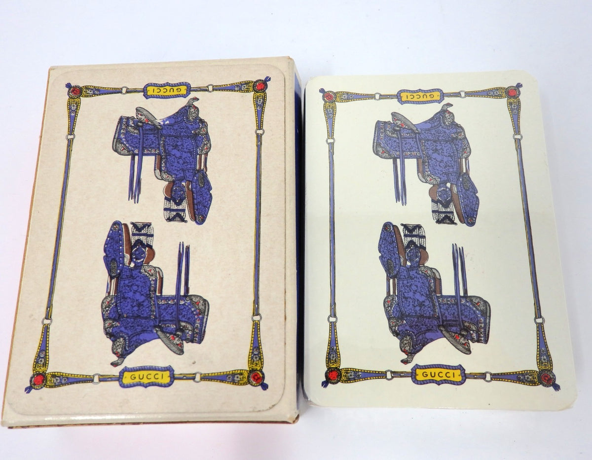GUCCI Playing Cards 1deck Vintage Game Authentic Classic Horse saddle SEALED BOX