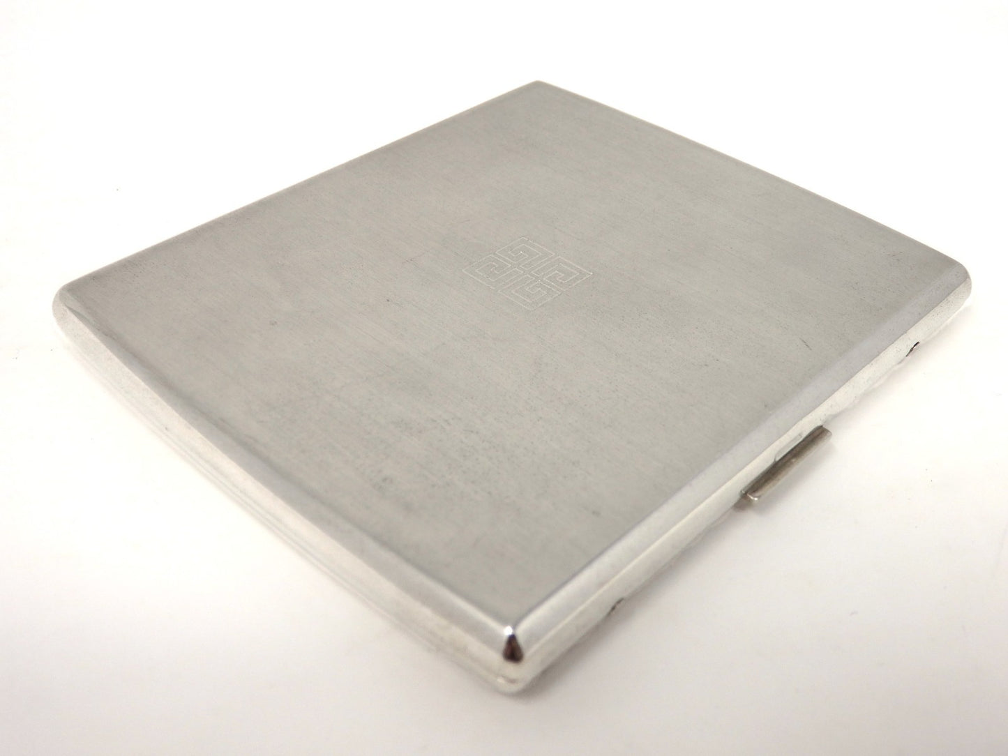 GIVENCHY Logo 4G Vintage Cigarette Holder Card Case Silver Color Beautiful Rare!