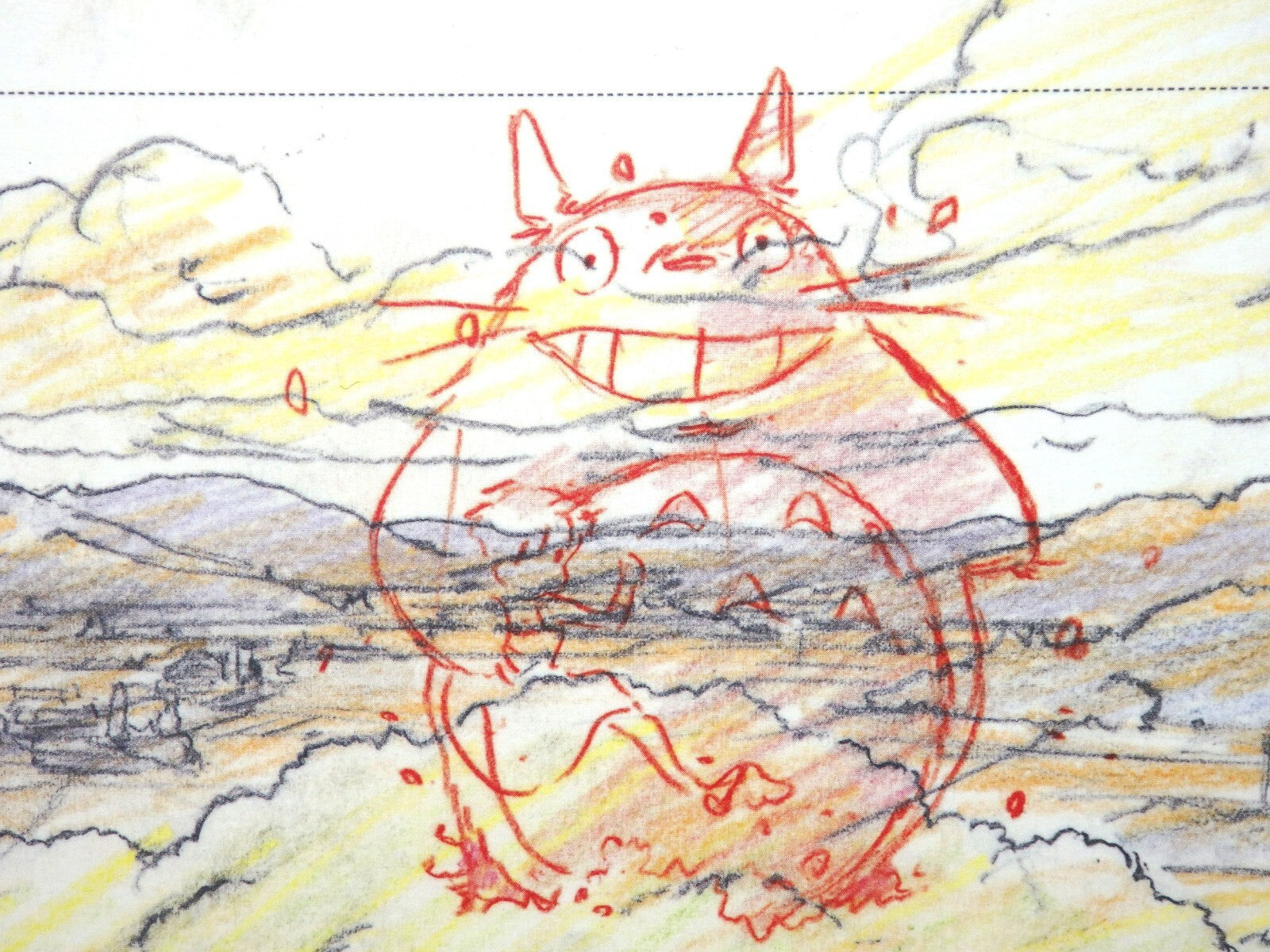 Studio Ghibli Totoro Replica Original Picture Art Cel Layout Limited Miyazaki
