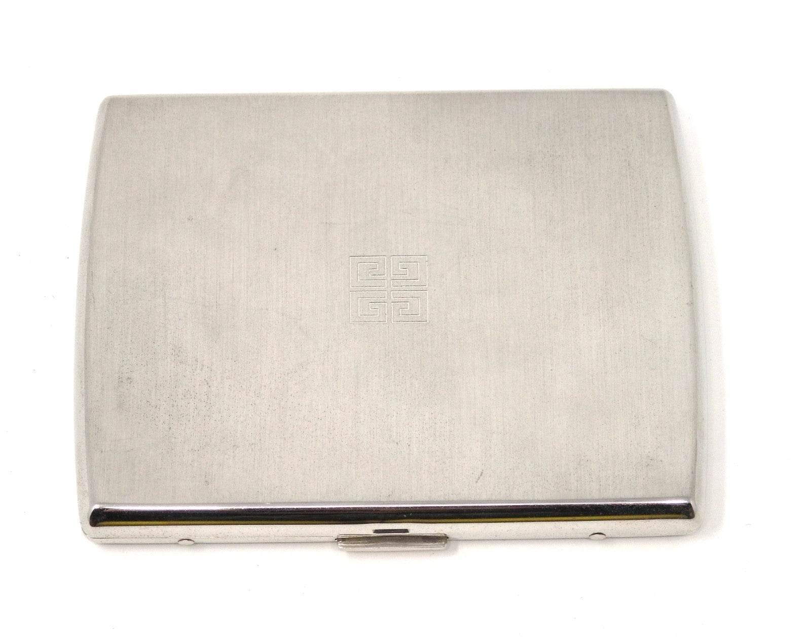 GIVENCHY Logo 4G Vintage Cigarette Holder Card Case Silver Color Beautiful Rare!