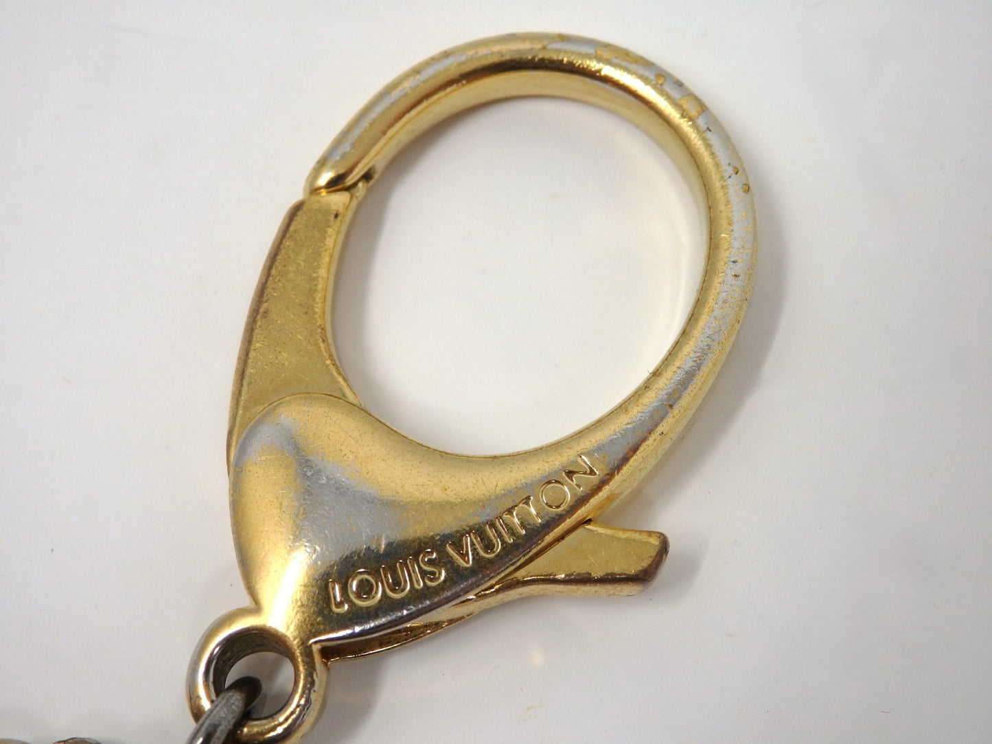 LOUIS VUITTON Porte Cles Looping Flower Bag Charm Key Ring Chain Pink Green Box