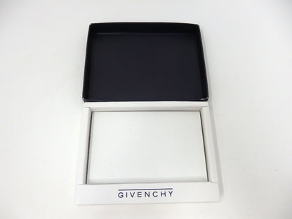 GIVENCHY Logo Card Case Holder Metal Navy × Gold with Box Unused Mint Classic