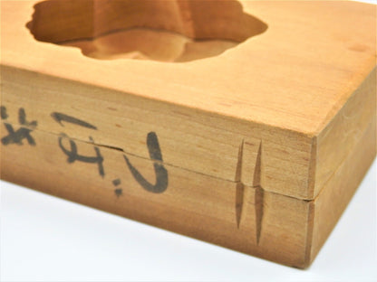 WAGASHI Kashigata Japanese Sweets Wooden Mold Camellia Vintage Pastry Cake #2