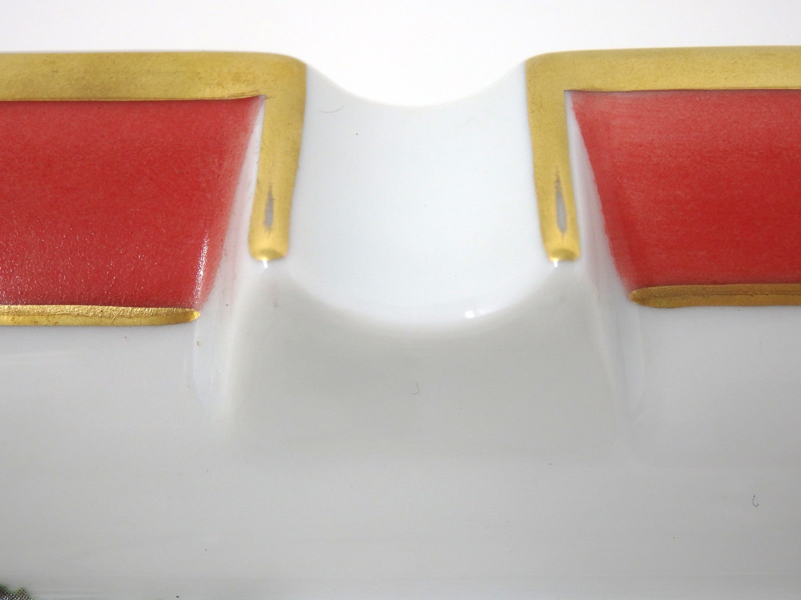 HERMES Ashtray Porcelain Exotic Bird Motif Interior Tableware Plate Gift Boxed