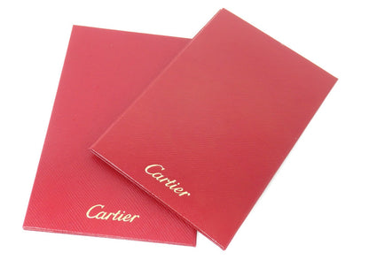 Cartier Double Wedding Band Pair Ring Presentation Box Red Empty w/ 2 Holders