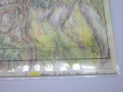 Studio Ghibli Princess Mononoke Double Postcard Original Picture Art Cel Layout