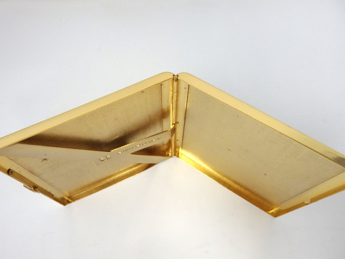 Emanuel Ungaro Cigarette Holder Card Case Metal Black Gold Classic Simple Rare