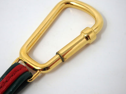 GUCCI Vintage Sherry Line Interlocking G Logo Keychain Holder Ring Charm Boxed
