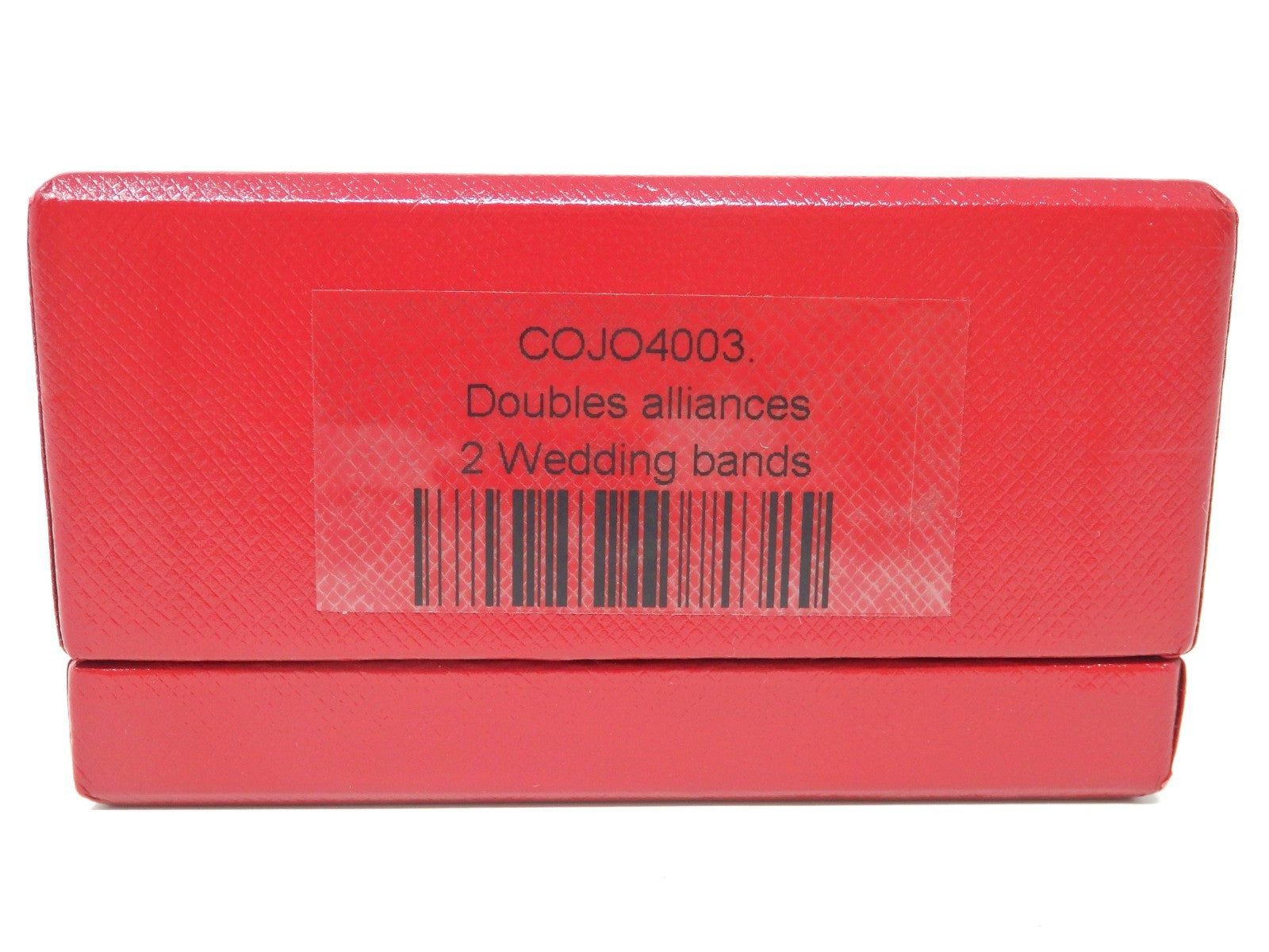 Cartier Double Wedding Band Pair Ring Presentation Box Red Empty w/ 2 Holders