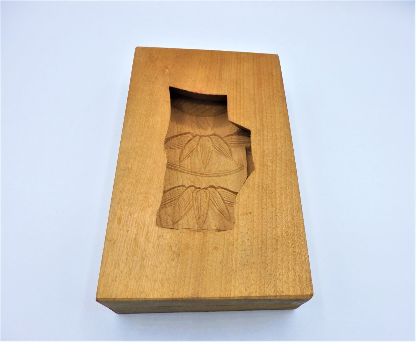 WAGASHI Kashigata Japanese Sweets Wooden Mold Bamboo Vintage Pastry Cake Rare #3