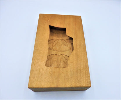 WAGASHI Kashigata Japanese Sweets Wooden Mold Bamboo Vintage Pastry Cake Rare #3