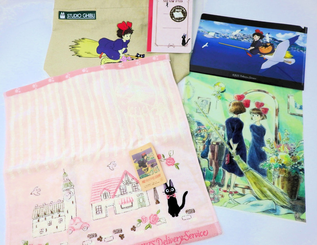 Studio Ghibli Kiki's Delivery Service 5pc Set Clear Files Towel Bag Memo Pad JPN