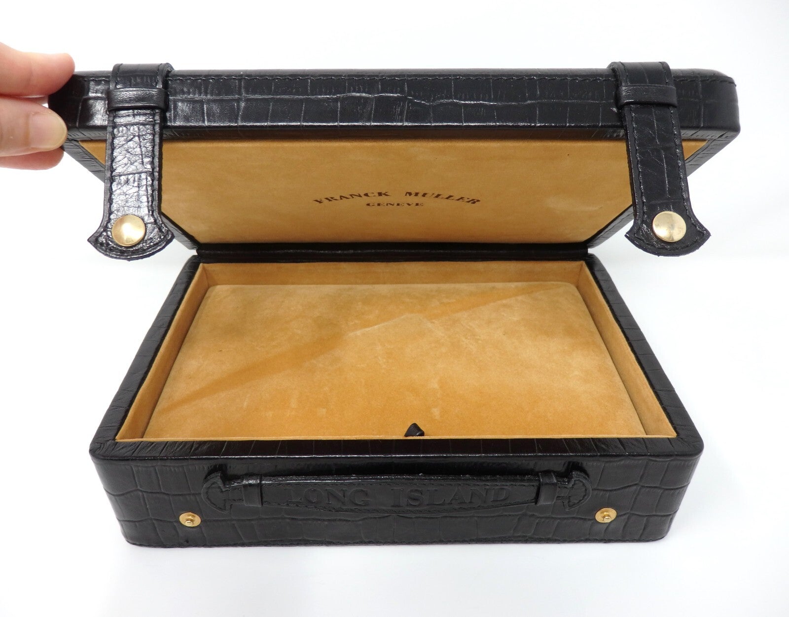 Franck Muller Empty Watch Storage Box Crocodile Embossed w/ Certificate Case