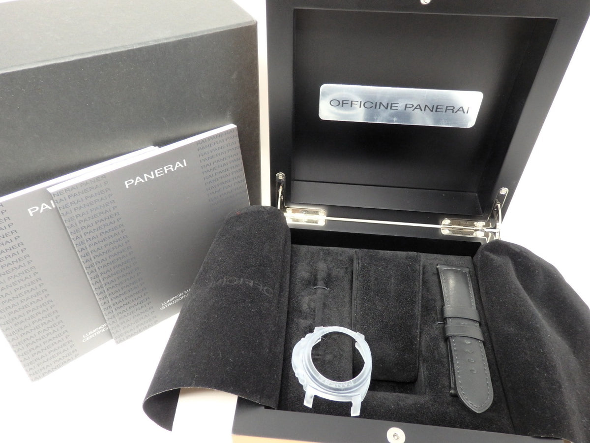 OFFICINE PANERAI Watch Box Case Storage Wood Empty Genuine Belt Booklets Bezel