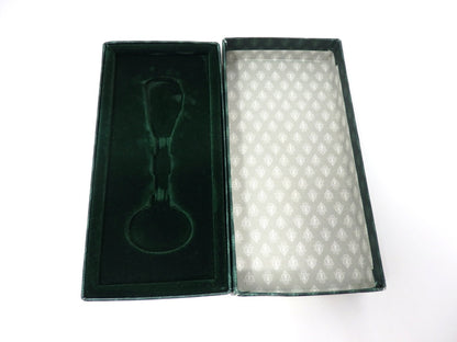 GUCCI Vintage Sherry Line Interlocking G Logo Keychain Holder Ring Charm Boxed