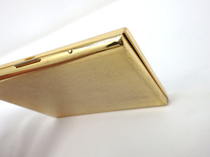 Emanuel Ungaro Cigarette Holder Card Case Metal Black Gold Classic Simple Rare