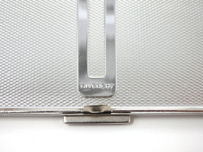 GIVENCHY Logo 4G Vintage Cigarette Holder Card Case Silver Color Beautiful Rare!
