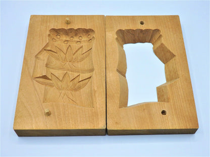 Set of 5 WAGASHI Kashigata Japanese Sweets Pastry Cake Wooden Mold Rare Design