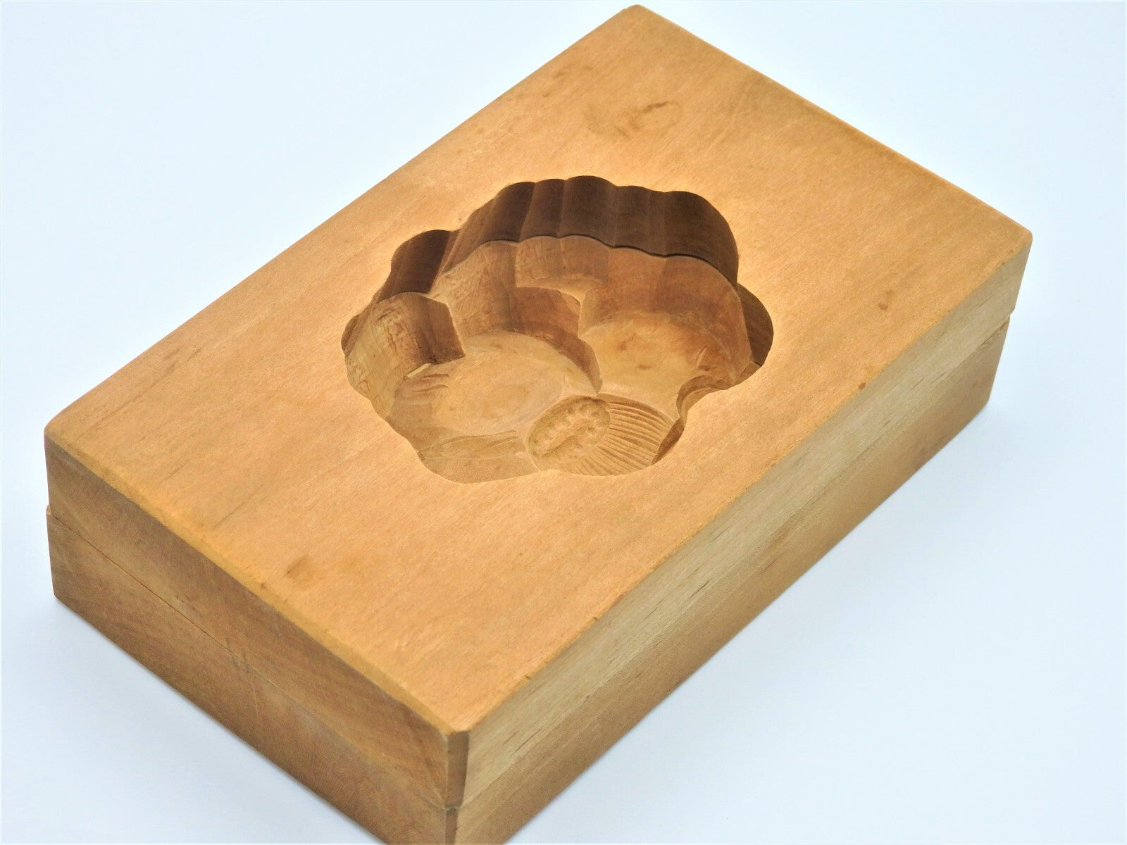 WAGASHI Kashigata Japanese Sweets Wooden Mold Camellia Vintage Pastry Cake #2
