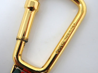 GUCCI Vintage Sherry Line Interlocking G Logo Keychain Holder Ring Charm Boxed