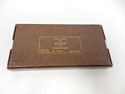GUCCI Vintage G Logo Interlocking Silver Gold Key Chain Holder Ring Charm Box BK