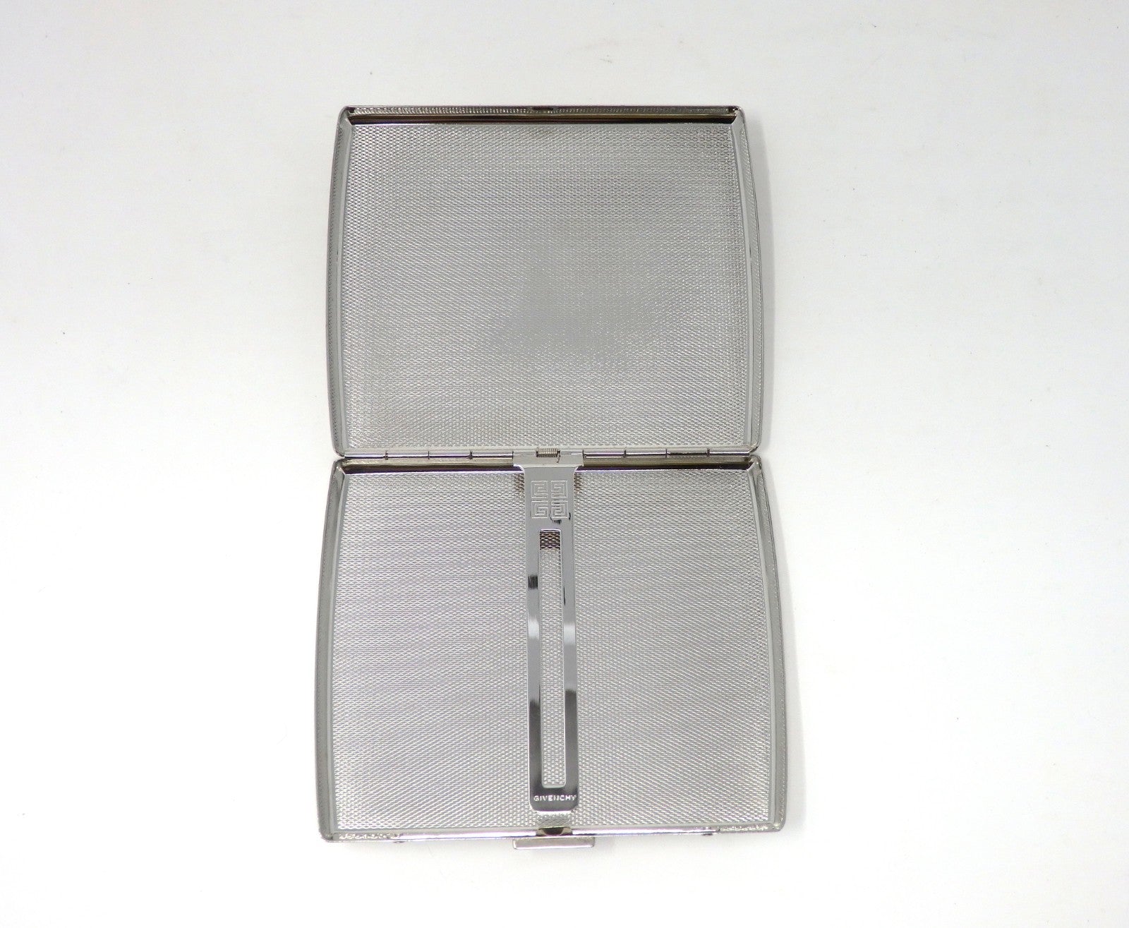 GIVENCHY Logo 4G Vintage Cigarette Holder Card Case Silver Color Beautiful Rare!