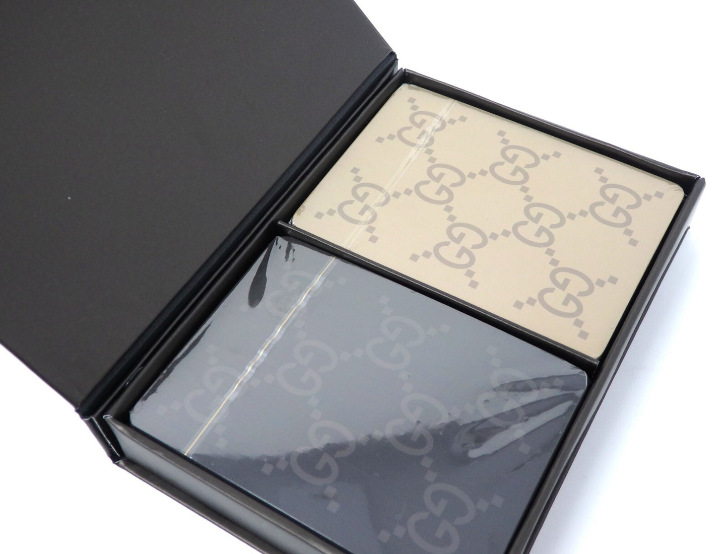 GUCCI 2 Deck Playing Cards Game Authe Classic Interlocking GG Logo Sealed w/ Box