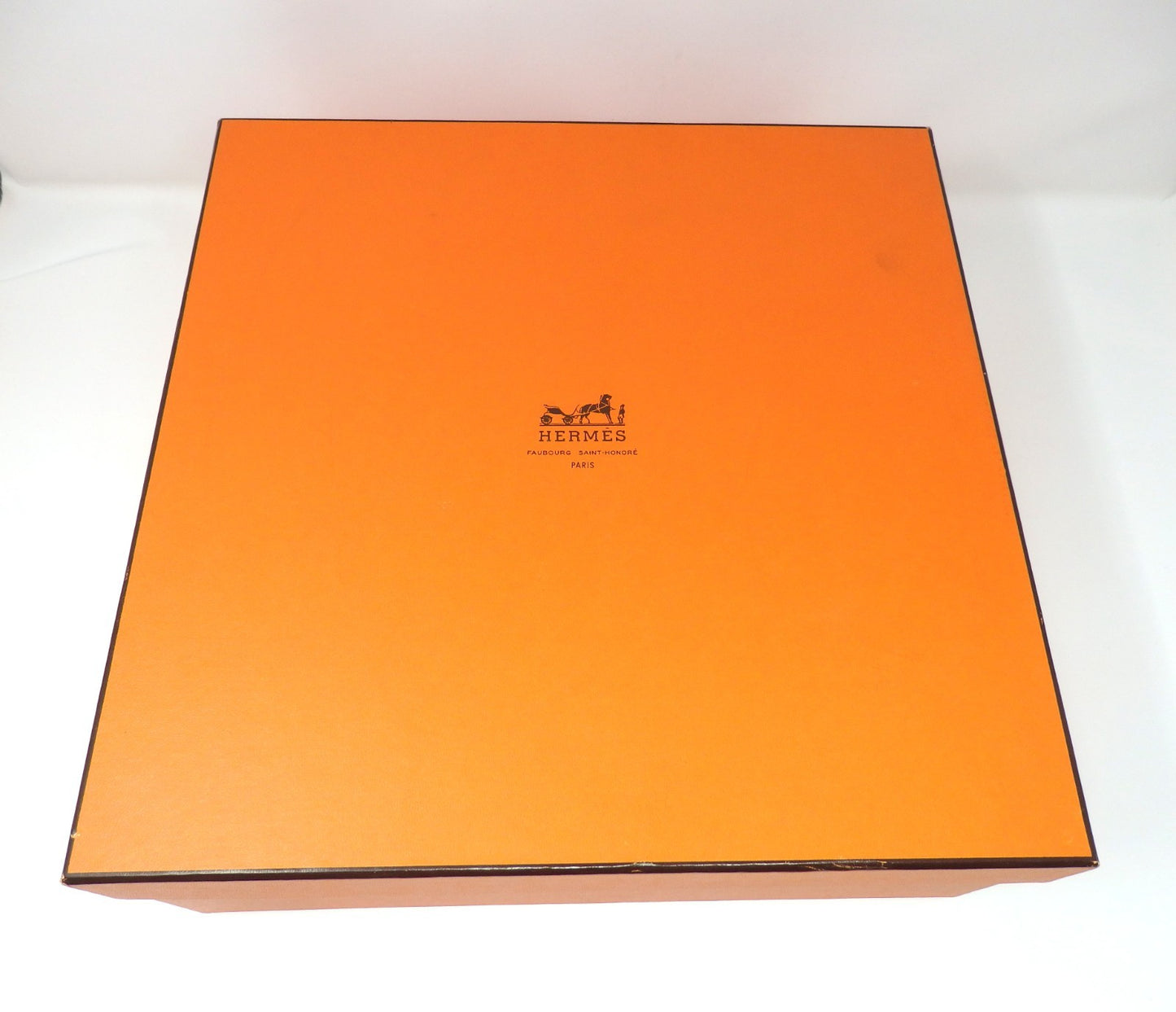 HERMES Orange Empty Storage Gift Box Birkin Kelly W/ Storage bag 34.5×34.5×14