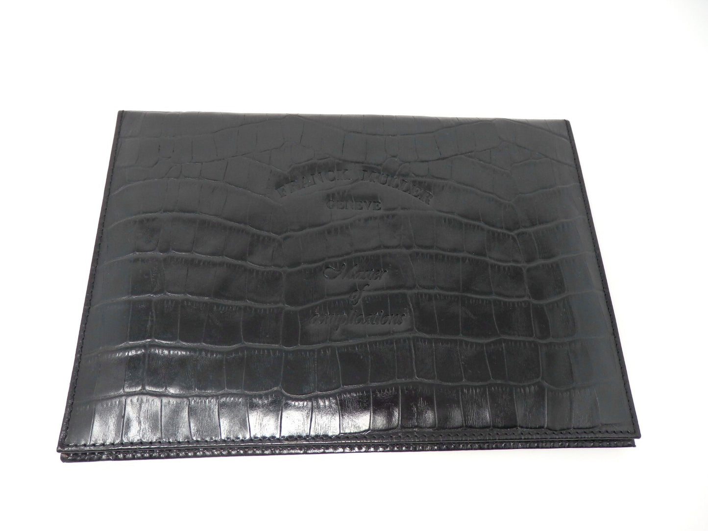 Franck Muller Empty Watch Storage Box Crocodile Embossed w/ Certificate Case