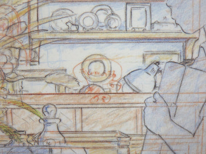 Studio Ghibli Whisper of the Heart W/ Postcard Original Picture Art Cel Layout