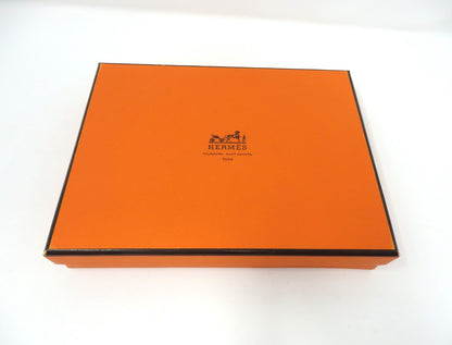 HERMES Mini Ashtray Set 4 Plate Change Tray Bird Pattern Porcelain Interior Box