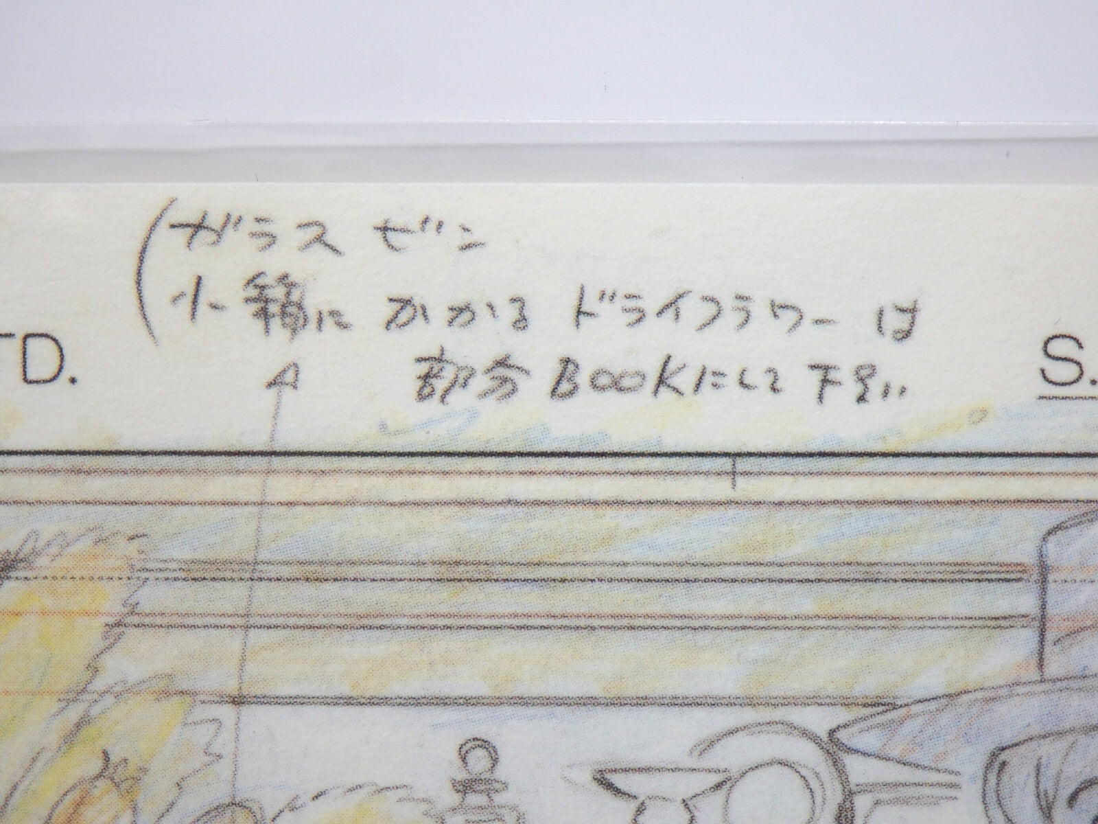 Studio Ghibli Whisper of the Heart W/ Postcard Original Picture Art Cel Layout