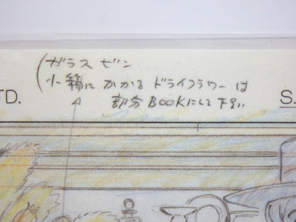 Studio Ghibli Whisper of the Heart W/ Postcard Original Picture Art Cel Layout