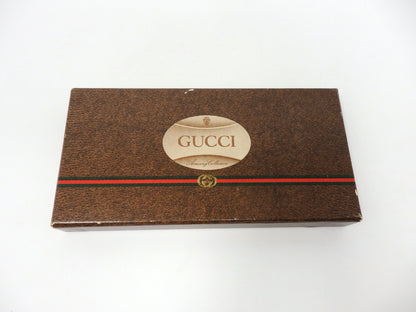 GUCCI Vintage G Logo Interlocking Silver Gold Key Chain Holder Ring Charm Box BK