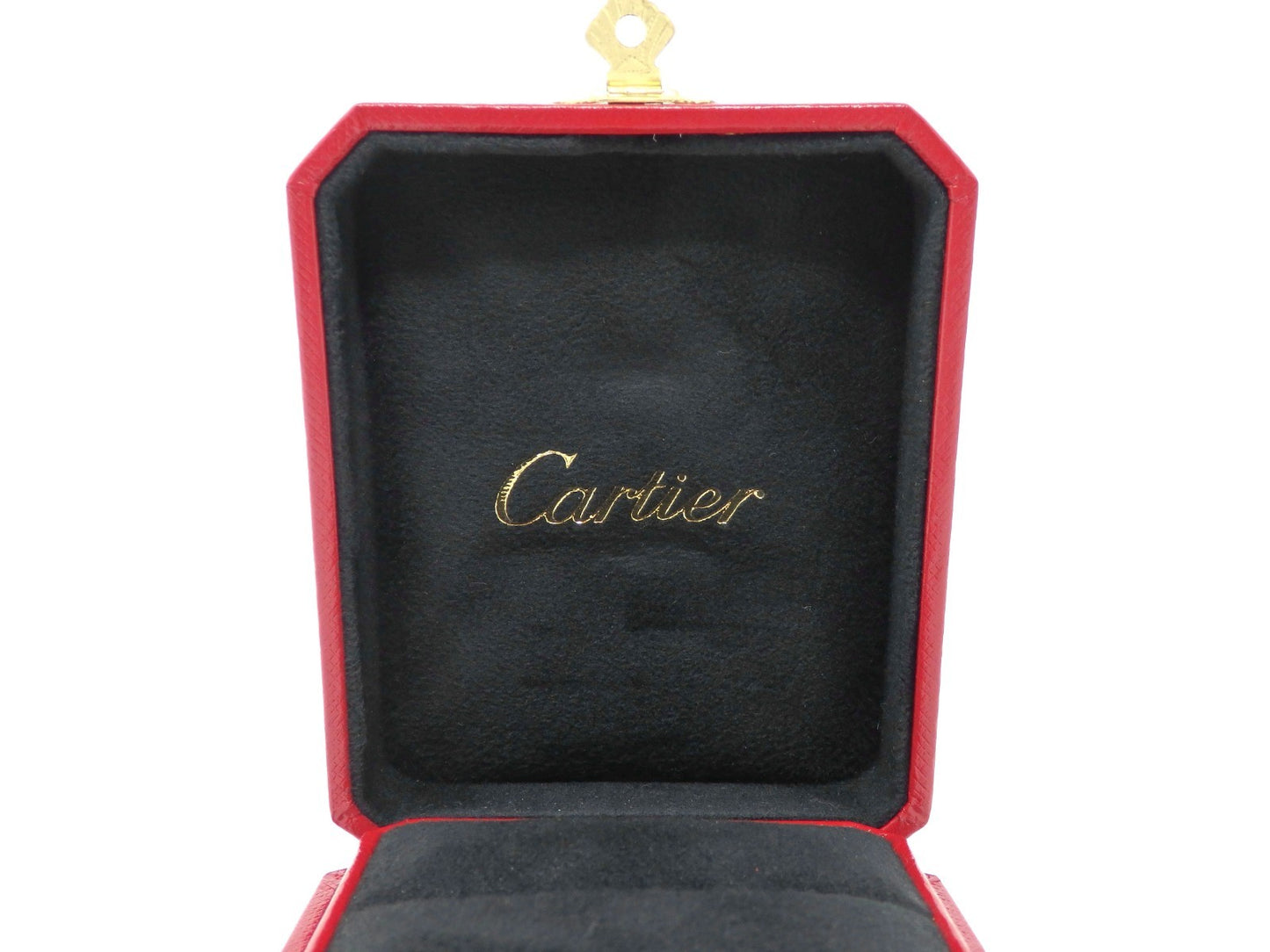 Cartier Double Wedding Band Pair Ring Presentation Box Red Empty w/ 2 Holders