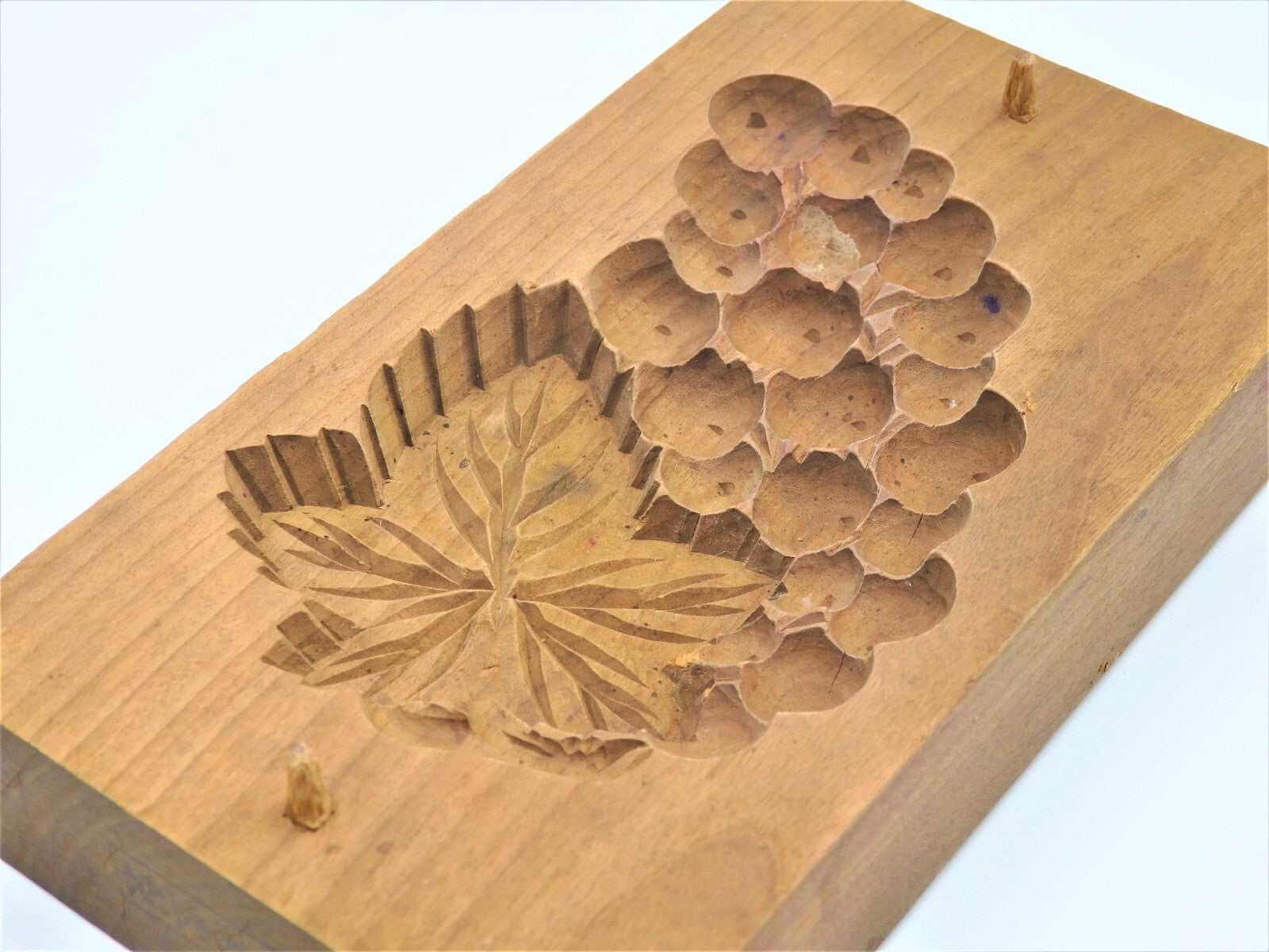 WAGASHI Kashigata Japanese Sweets Wooden Mold Grape Vintage Pastry Cake Rare #1
