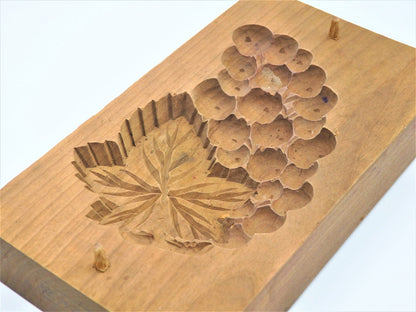 WAGASHI Kashigata Japanese Sweets Wooden Mold Grape Vintage Pastry Cake Rare #1